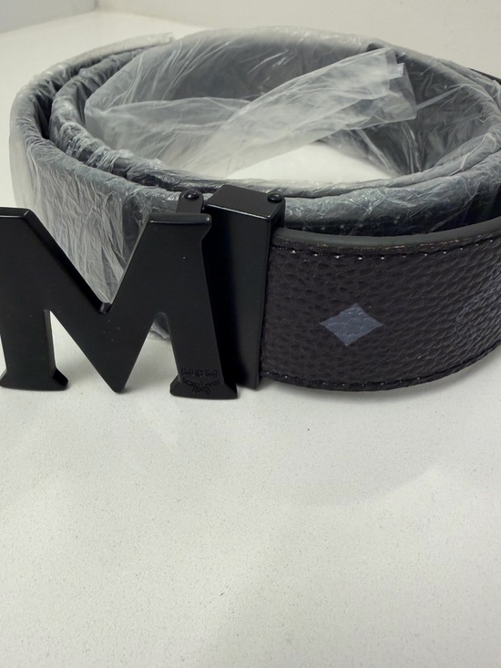 MCM Other - MCM Matte Black Reversible Leather Belt Mens Size 41-43